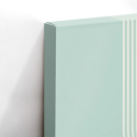 Cuadro en lienzo Arcos en Calma con tonos azul verdoso, verde menta, marfil y arcos concéntricos, geometría suave, círculo meloc