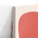Cuadro en lienzo Jardín Coral con tonos coral, rosa empolvado, terracota suave y formas orgánicas, coral suave, fondo crema