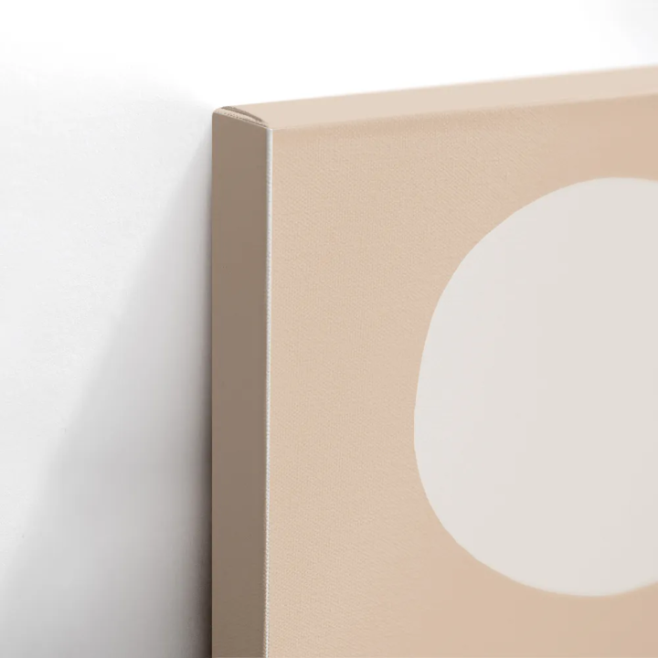 Cuadro en lienzo Calma Orgánica con tonos arena, beige, blanco roto y formas orgánicas, paleta arena, blancos rotos