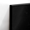 Cuadro en lienzo Calma Gris con tonos Negro, Blanco roto, Gris y círculo concéntrico, geometría monocroma, blanco y negro