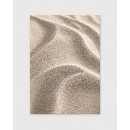 Huellas del viento, detalle de ondulaciones en arena beige | Lienzo tensado en bastidor | LASACA